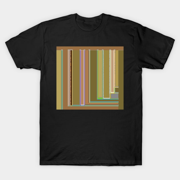 Going Green and Brown, geometric T-Shirt by djrunnels